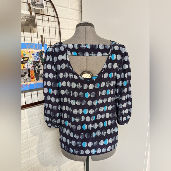 Anthropologie HD in Paris silk Moon Phases blouse XS - Picture 2 of 4